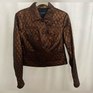 Shimmery Copper Quilted Donna Degnan Women's Jacket sz 4